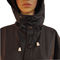 Áo mưa PU đen có thể tái sử dụng có mũ trùm đầu chống thấm nước đa chức năng