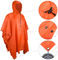 Áo mưa TPU có mũ trùm đầu màu cam Unisex 340g Khẩn cấp có dây rút
