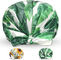 Green Leaf Print Mũ tắm thoáng khí ODM Có sẵn 100% cotton cho tóc dài